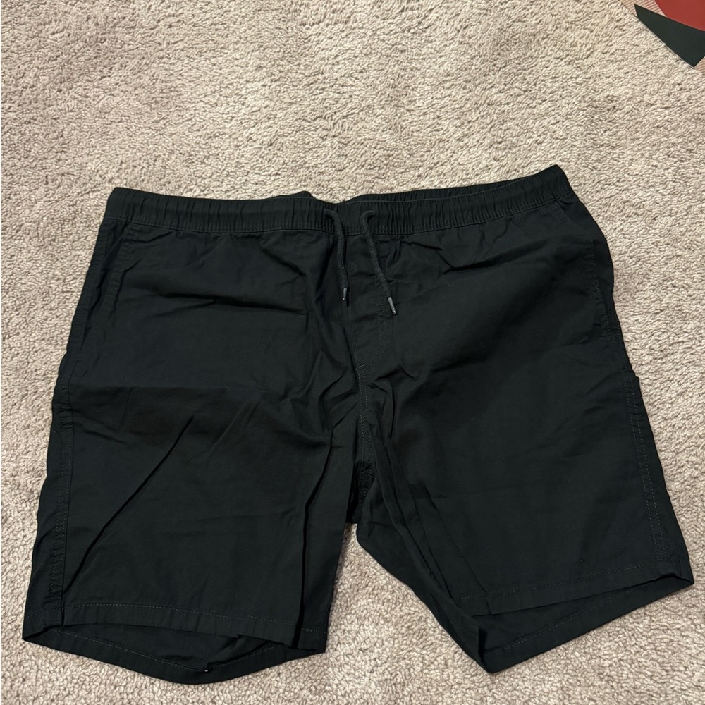 H&M men’s black drawstring shorts relaxed fit size XXL